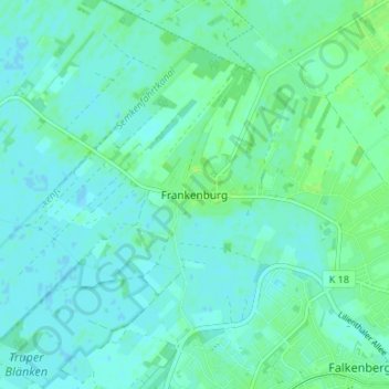 Mappa topografica Frankenburg, altitudine, rilievo