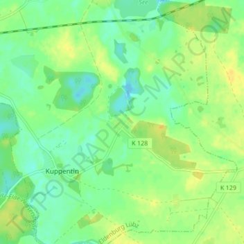 Mappa topografica Daschow, altitudine, rilievo