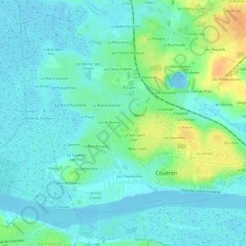 Mappa topografica Le Patis, altitudine, rilievo