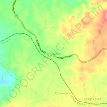 Mappa topografica Agrupacion, altitudine, rilievo