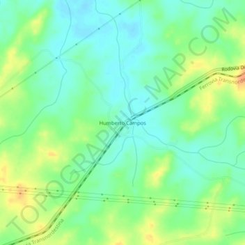 Mappa topografica Humberto Campos, altitudine, rilievo