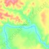 Mappa topografica Oallen Ford, altitudine, rilievo