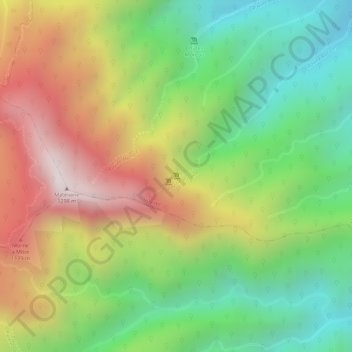 Mappa topografica racoon, altitudine, rilievo