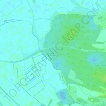 Mappa topografica Klusberge, altitudine, rilievo