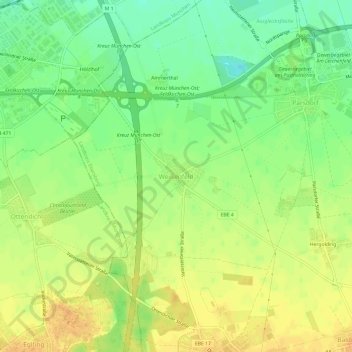 Mappa topografica Weißenfeld, altitudine, rilievo