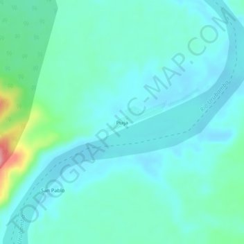 Mappa topografica Puija, altitudine, rilievo