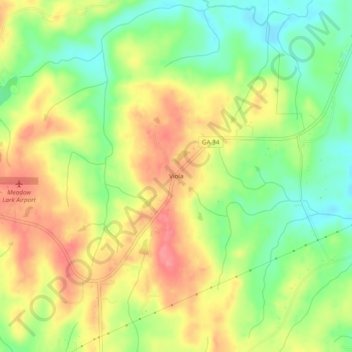 Mappa topografica Viola, altitudine, rilievo