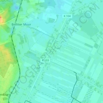 Mappa topografica Langenhausen, altitudine, rilievo