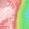Mappa topografica Grant County, altitudine, rilievo