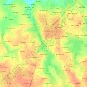 Mappa topografica La Gare, altitudine, rilievo