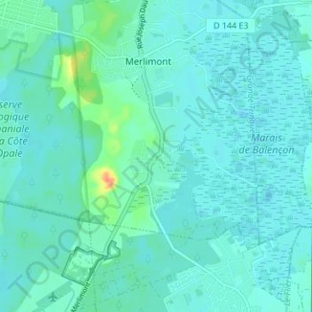 Mappa topografica L'Épy, altitudine, rilievo