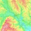 Mappa topografica Dallas, altitudine, rilievo