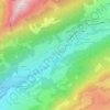 Mappa topografica Carrouge, altitudine, rilievo