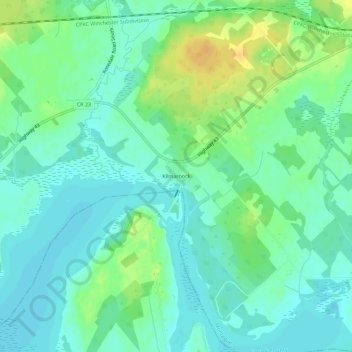 Mappa topografica Kilmarnock, altitudine, rilievo