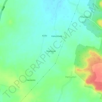 Mappa topografica Navnagar, altitudine, rilievo