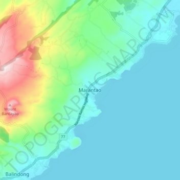 Mappa topografica Marantao, altitudine, rilievo