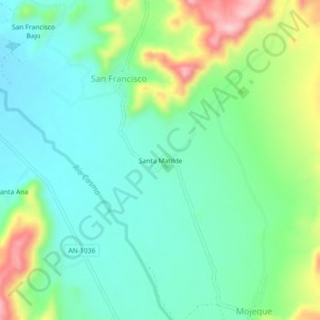Mappa topografica Santa Matilde, altitudine, rilievo