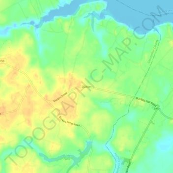 Mappa topografica Dutton, altitudine, rilievo