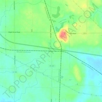 Mappa topografica Munger, altitudine, rilievo
