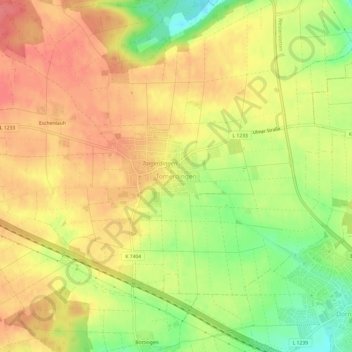 Mappa topografica Tomerdingen, altitudine, rilievo