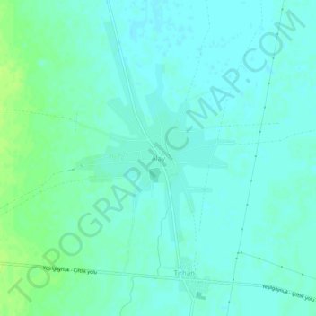 Mappa topografica Alay, altitudine, rilievo