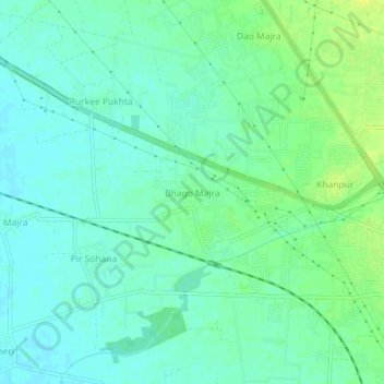 Mappa topografica Bhago Majra, altitudine, rilievo