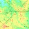 Mappa topografica Fletcherville, altitudine, rilievo