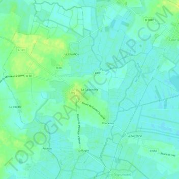 Mappa topografica La Gauvinière, altitudine, rilievo