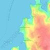 Mappa topografica Kerdies, altitudine, rilievo