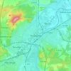 Mappa topografica Thionville, altitudine, rilievo