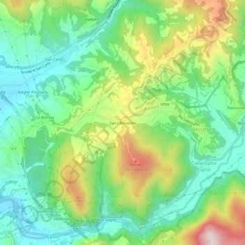Mappa topografica San Liberatore, altitudine, rilievo