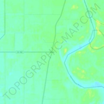 Mappa topografica Glenn, altitudine, rilievo