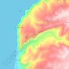 Mappa topografica La Polcura, altitudine, rilievo