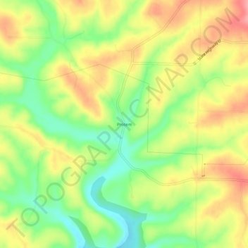 Mappa topografica Protem, altitudine, rilievo