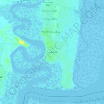 Mappa topografica Lands End, altitudine, rilievo