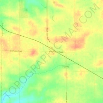 Mappa topografica Avalon, altitudine, rilievo