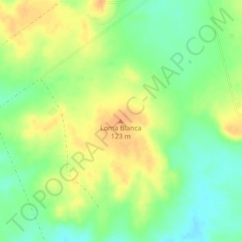 Mappa topografica Loma Blanca, altitudine, rilievo