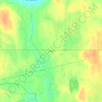 Mappa topografica Sundell, altitudine, rilievo