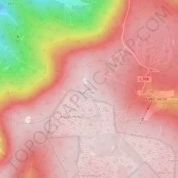 Mappa topografica Hohloh, altitudine, rilievo