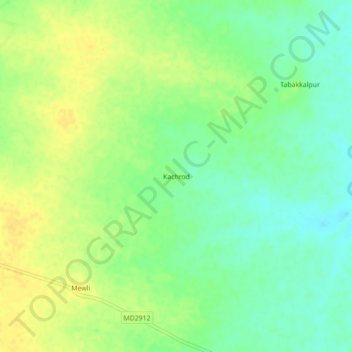 Mappa topografica Kachrod, altitudine, rilievo