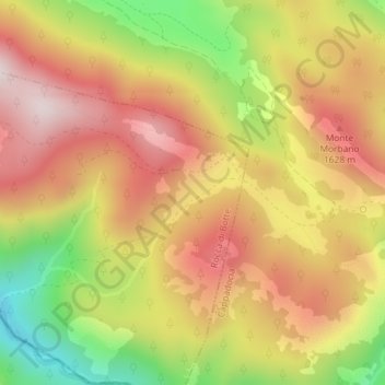 Mappa topografica Valle Bona, altitudine, rilievo