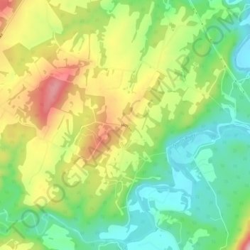 Mappa topografica Hoy, altitudine, rilievo