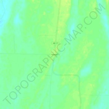 Mappa topografica Howell, altitudine, rilievo