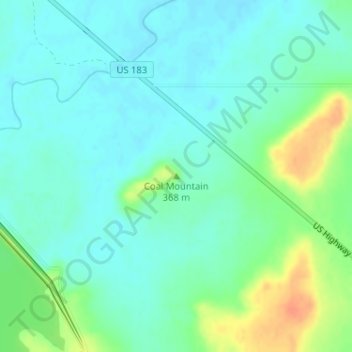 Mappa topografica Coal Mountain, altitudine, rilievo