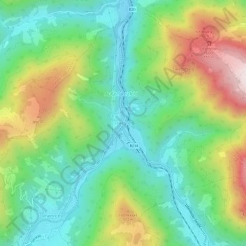 Mappa topografica Freiland, altitudine, rilievo