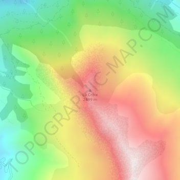 Mappa topografica La Croix, altitudine, rilievo