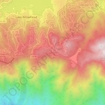 Mappa topografica Skyforest, altitudine, rilievo