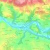 Mappa topografica Kermaniec, altitudine, rilievo