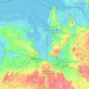 Mappa topografica Wesermarsch, altitudine, rilievo