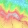 Mappa topografica Croda del Becco - Sas dla Porta - Seekofel, altitudine, rilievo